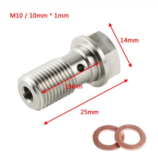 Manguera de freno trenzada de 300 mm a 2200 mm para embrague hidráulico M10 de 28 ° Banjo y tubo para motocicleta universal_voghion.com
