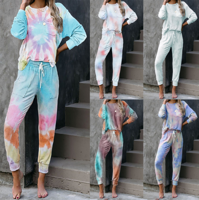Costum de damă cu pantaloni casual în culoare uni_voghion.com