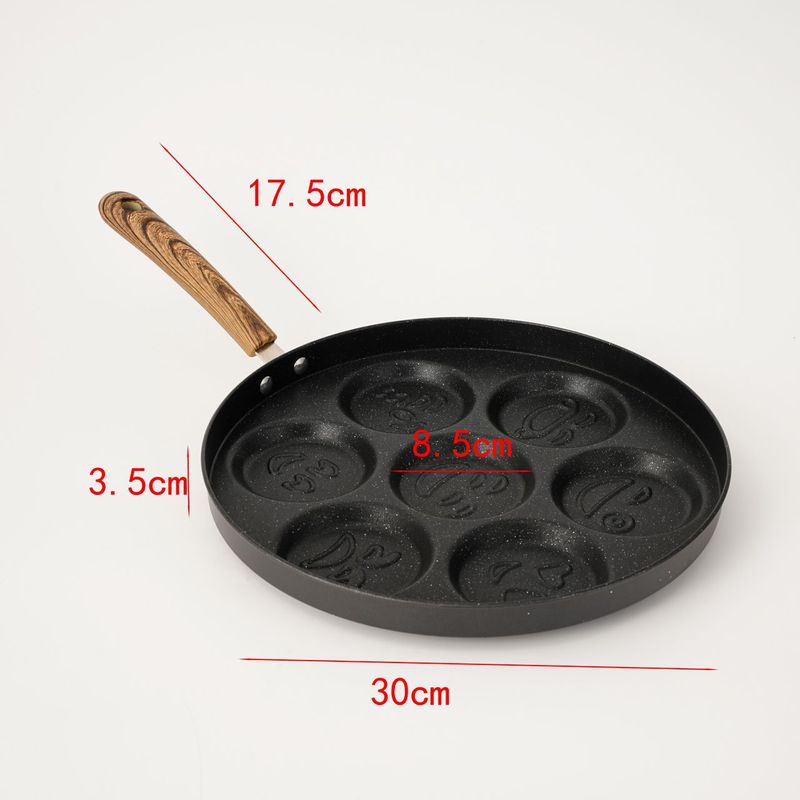 Seven-Hole Cartoon Non-Stick Home Breakfast And Grilling Magic Flat Frying Burger Egg Pan_voghion.com
