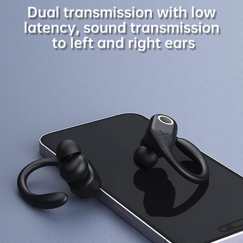 Fones de ouvido sem fio para jogos ANC Fones de ouvido esportivos com display LED Fone de ouvido com microfone embutido com ganchos para treino_voghion.com
