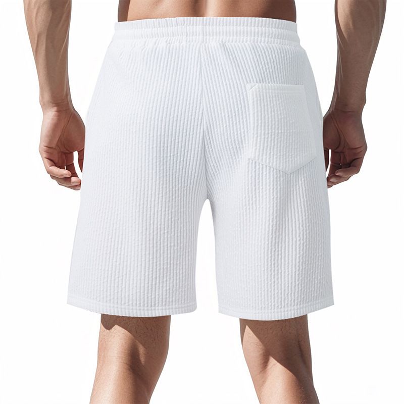 Vêtements pour hommes, short d'été léger et luxueux en jacquard double ligne, style décontracté, sport, ample, tendance, pour la plage_voghion.com