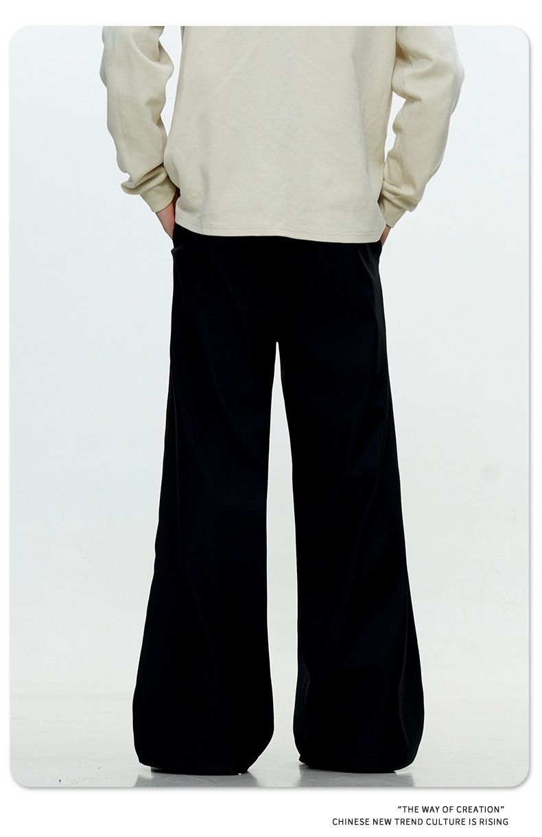 Classic Straight Leg Dress Pants For Men & Women - Vintage Inspired Relaxed Fit Wide Leg Trousers With Flowy Silhouette & Wrinkle-Free Fabric_voghion.com