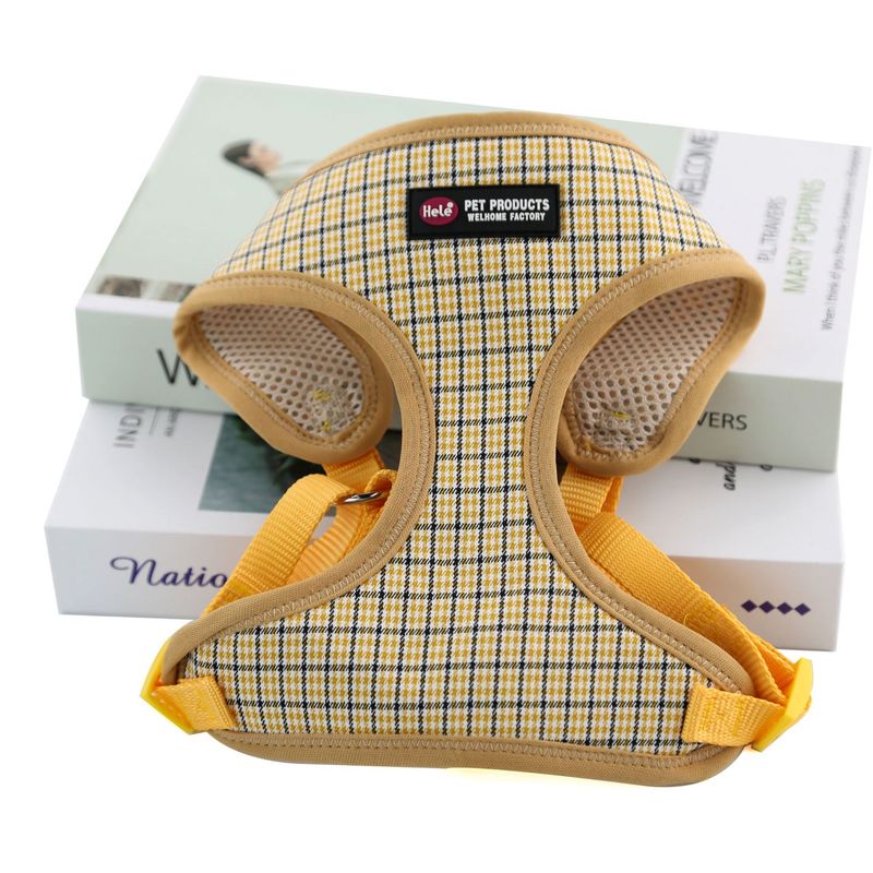 Arnés de pecho de malla transpirable y antisudor para perros y gatos, ideal para verano y otoño._voghion.com