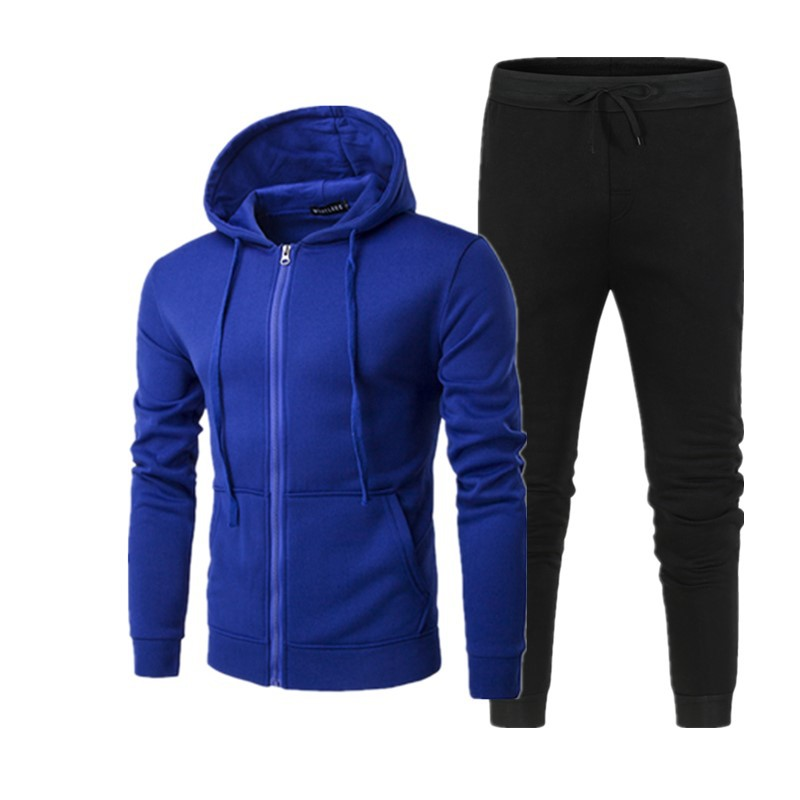 Pomlad Jesenski Style Zadrga s Kapuco Casual Prazen Pulover Moški in Ženski Pulover Set Plus Plišasti Plašč Moda_voghion.com