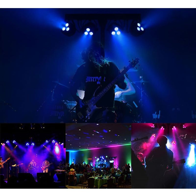 18W RGB 3LED Par Stage Lighting Effect com controle remoto DMX512 Wedding Bar Party Club Show Light_voghion.com