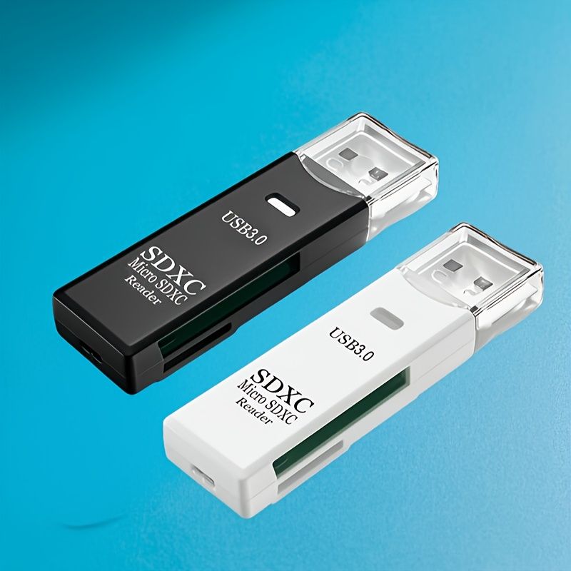 Cititor de carduri SD/TF 2 în 1 USB 3.0/2.0 - Adaptor de mare viteză cu două sloturi, compatibil cu smartphone-uri și camere foto_voghion.com