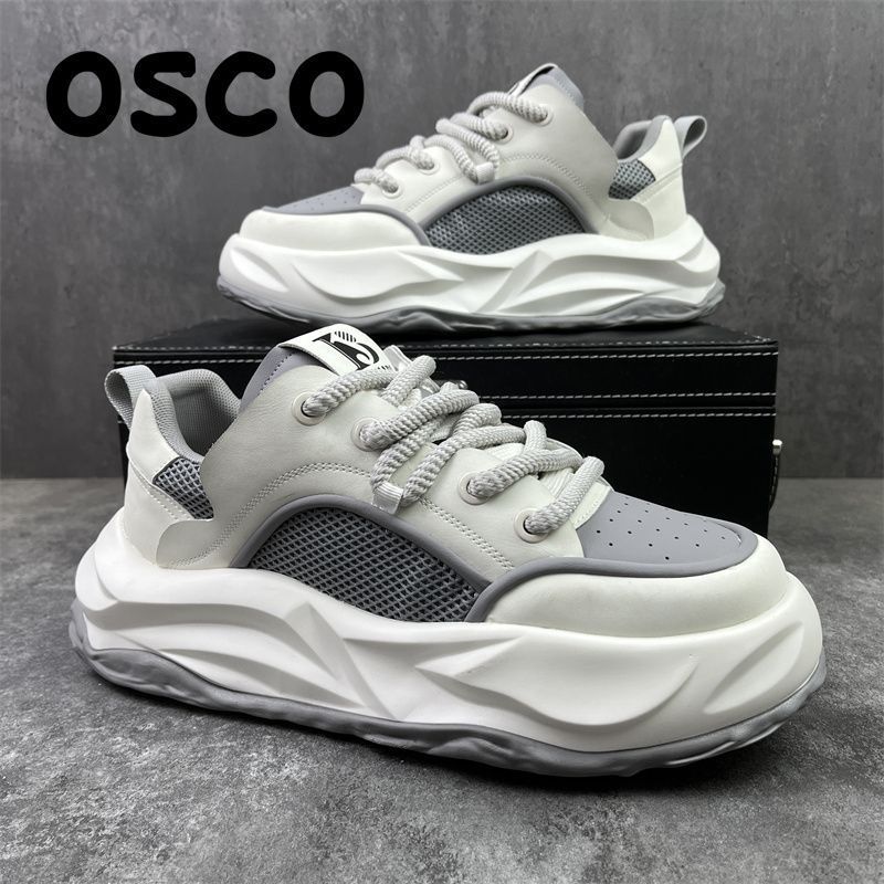 OSCO Herren Sommer Mesh Atmungsaktiv 2024 Neue Sport und Casual Stoßdämpfende Vielseitige Trendy Dad Schuhe für Männer_voghion.com