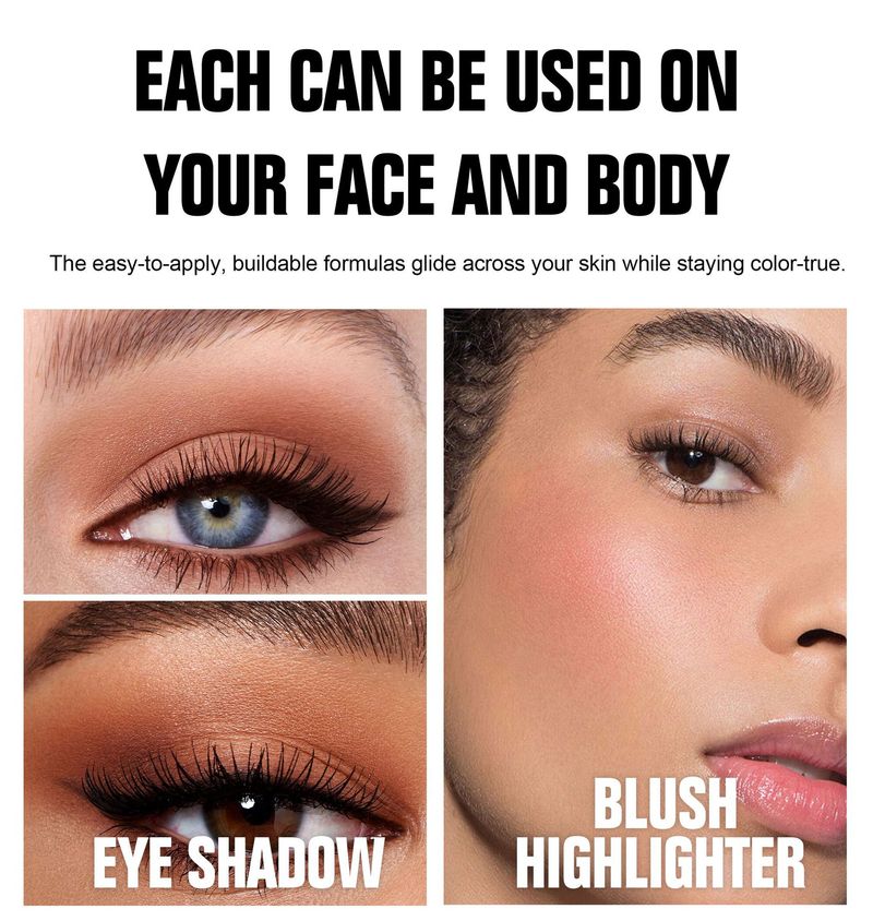 HANDAIYAN Multi - Functional 3 - Color Blush Palette - Blush, Highlighter And Contour Palette For Face Brightening_voghion.com