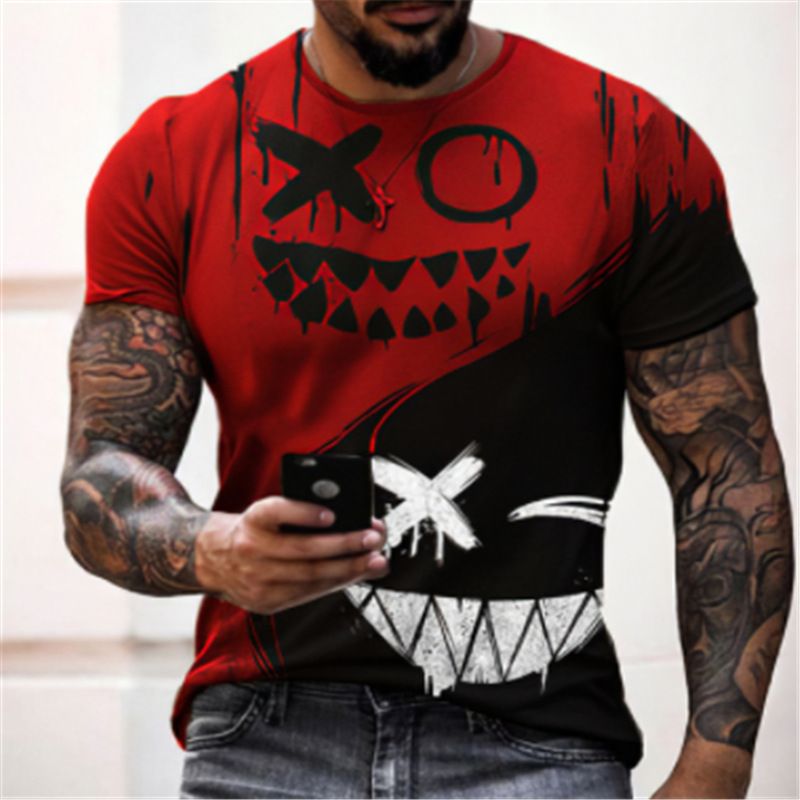 Sommer Neues lustiges trendiges kreatives kurzärmeliges T-Shirt für Männer_voghion.com