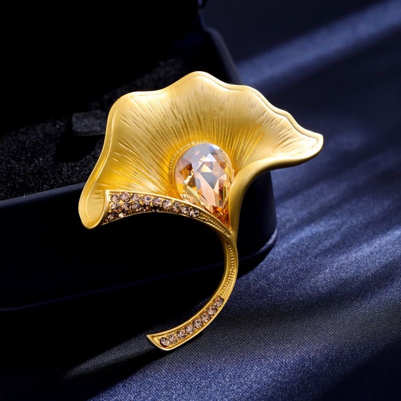 Arte, Medioevo, Foglie di Ginkgo tardo autunno, fine, Lusso leggero, Bracciale, Piccolo ed elegante, Spille, Accessori di alta gamma_voghion.com