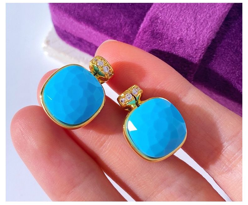 Bijoux pour femmes, design original et créatif, boucles d'oreilles en cristal, fleur unique, pierre de cristal artificielle, collier exquis_voghion.com