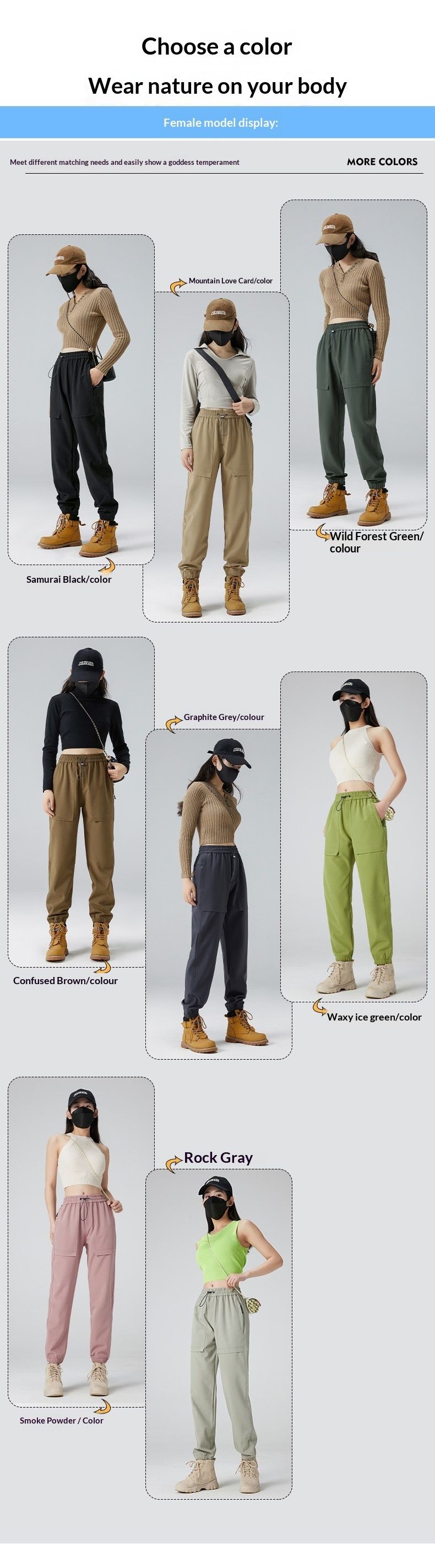 001 Women's Outdoor Spring Autumn Winter Sports Casual Hiking Waterproof Trekking Cargo Fleece Lined Men's Pants_voghion.com