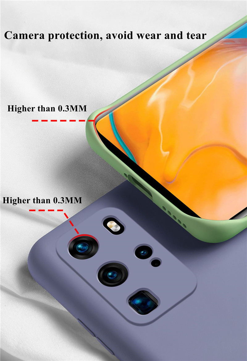 Boucho Luxe Vloeibare Siliconen Voor Huawei P40 Pro+ P20 P30 lite Mate 20 30 honor 10 20 30S X10 V30 Camera Bescherming Zacht_voghion.com