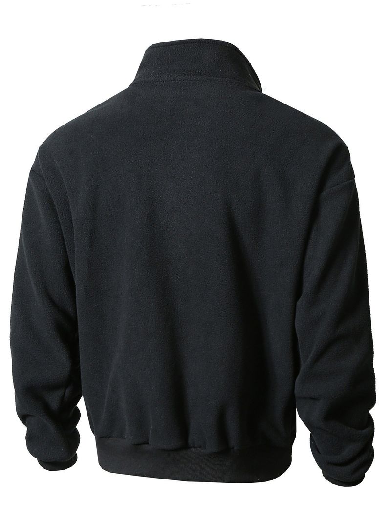 Chaqueta informal con capucha y cremallera para hombre - Sudadera ligera con cuello alto y forro polar para otoño e invierno (gris, negro, verde, beige)_voghion.com