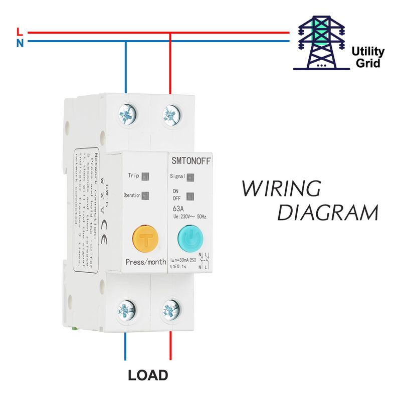 ONOFF Ewek WIFI Energiezähler Kwh Miessung Iwwerwaachung Leckschutz Fernbedienung Timerrelais fir Smart Home_voghion.com