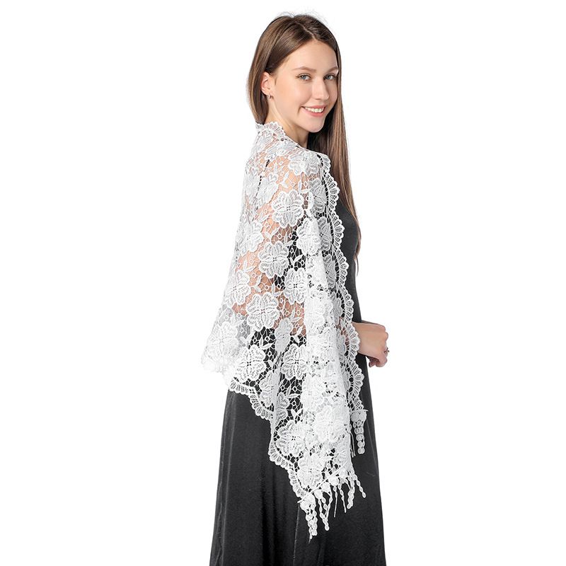 High-End-Schal aus bestickter Spitze, für Abendessen, Kleid, Party, Schal, ethnischer Stil, bestickter Quastenschal für Damen_voghion.com
