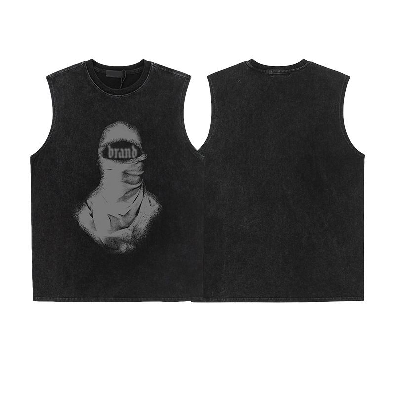 Adatto a tutte le stagioni, maglietta senza maniche con stampa Hazy, canotta da uomo, hip-hop streetwear YPRS_voghion.com