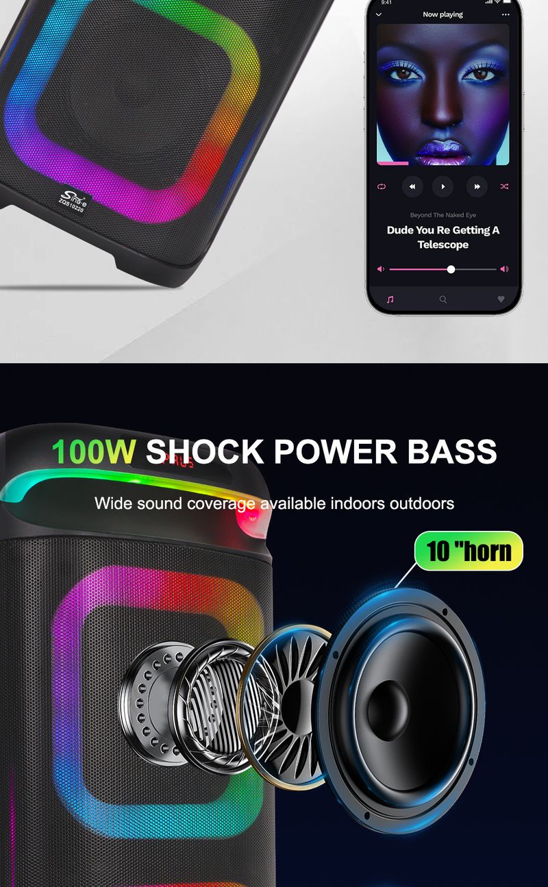 ZQS1022 Bluetooth kõlar Kõrge helikvaliteetne subwoofer Kodu elutoa ruumilise heli kõlar_voghion.com