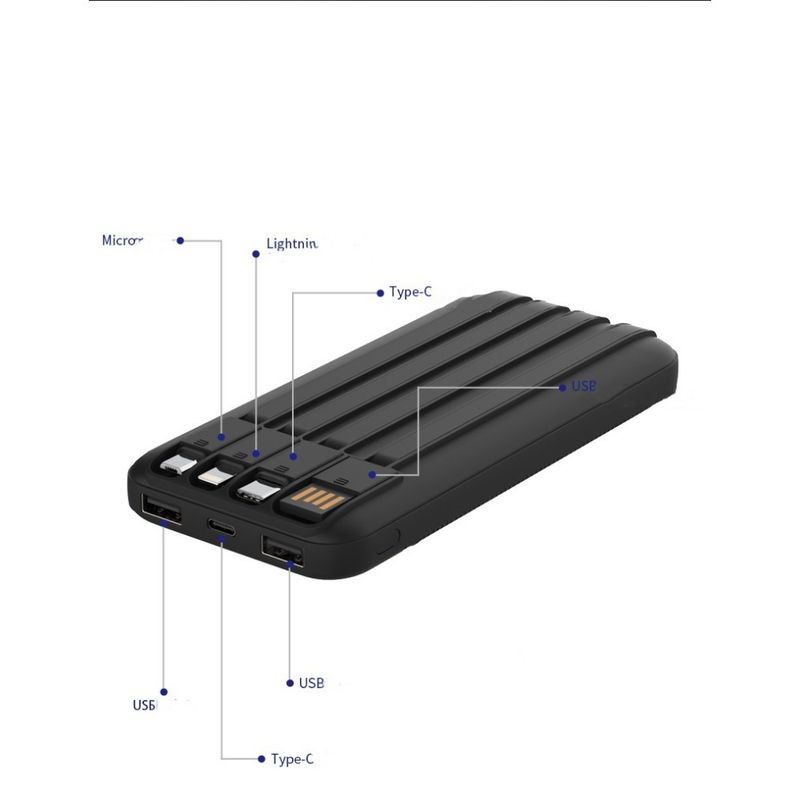 Strømforsyningen leveres med en superhurtig powerbank på 22,5 W, er let og har en kapacitet på 10000 mAh._voghion.com