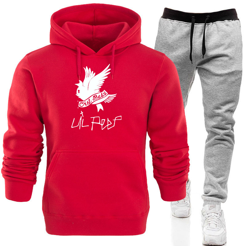 Ensemble pull à capuche en polaire ample pour homme et femme, nouvelle collection automne-hiver du chanteur Lil Peep Street Trend_voghion.com