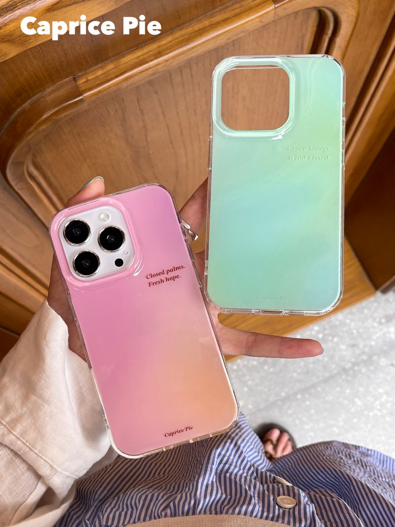 Coque souple dégradée pour iPhone 14 Pro, qualité imbattable, film double couche rose tacheté, résistant aux chutes_voghion.com