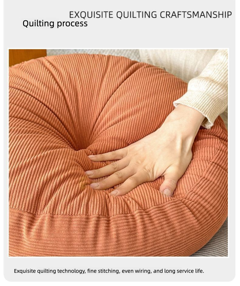 Cuscino futon in lino Kangju, spesso, per uso domestico, rotondo, in stile giapponese, per finestra a bovindo, tatami, pigro, rimovibile e lavabile._voghion.com
