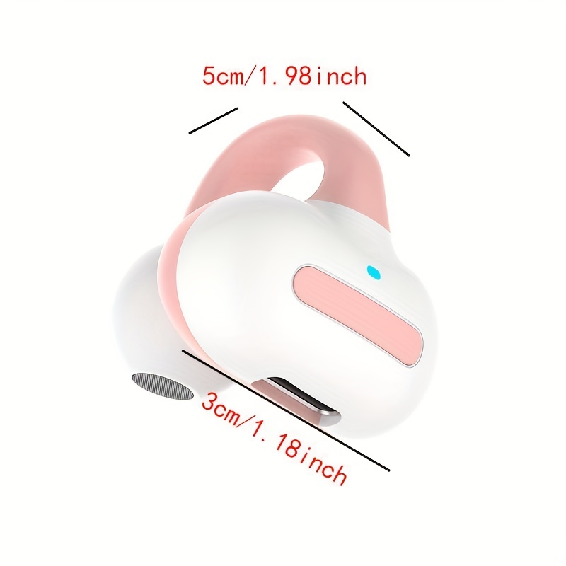 Fone de ouvido de condução de ar de ouvido único, fone de ouvido sem fio com clipe aberto Fasion, confortável de usar, fone de ouvido sem fio de longa duração da bateria_voghion.com