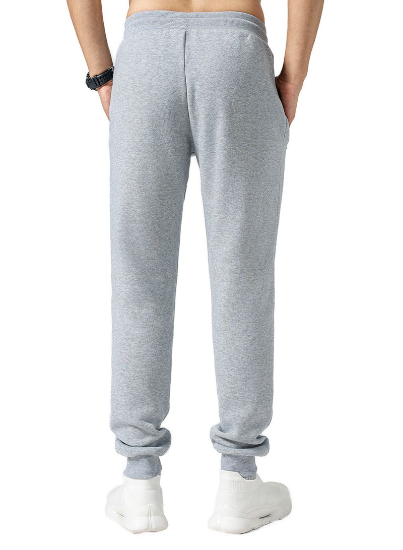Herren Fleece-Jogginghose – Stretch-Sweathose mit Reißverschluss für Fitnessstudio, Laufen und Freizeit (S-3XL, Schwarz/Grau)_voghion.com