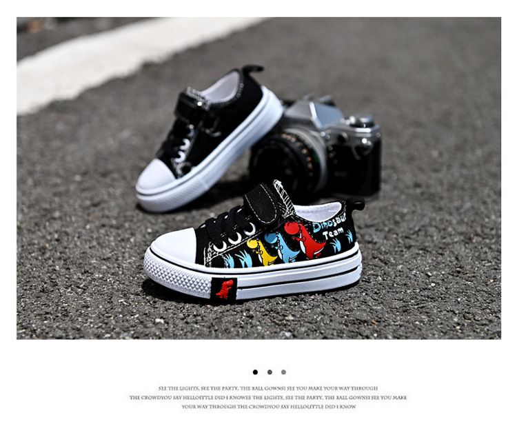 Scarpe basse casual per bambini in tela per ragazzi e ragazze in tela per bambini, sneakers singole traspiranti primaverili e autunnali_voghion.com