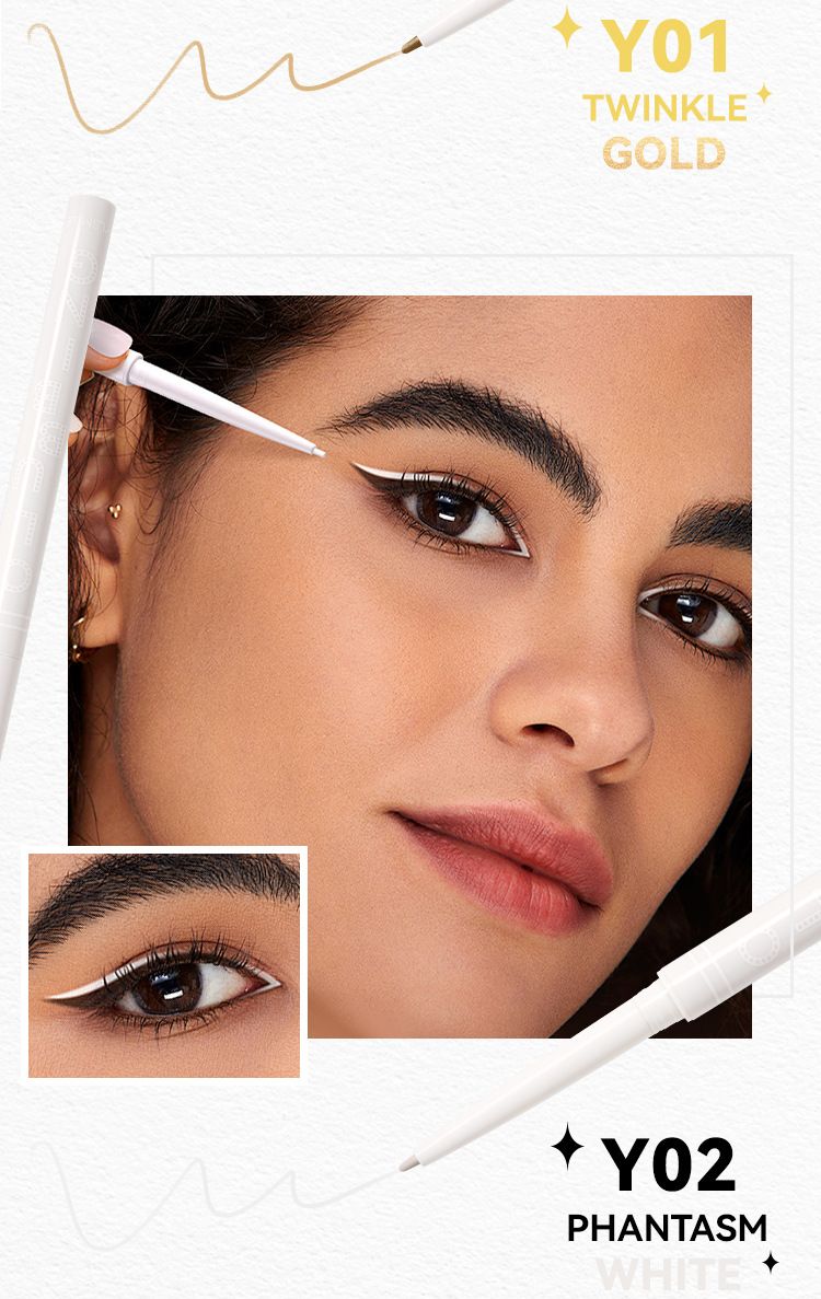 Automatyczny obrotowy eyeliner w pisaku Aegyo-sal, ultracienki, wodoodporny, odporny na pot, długotrwały, odporny na rozmazywanie, perłowy_voghion.com