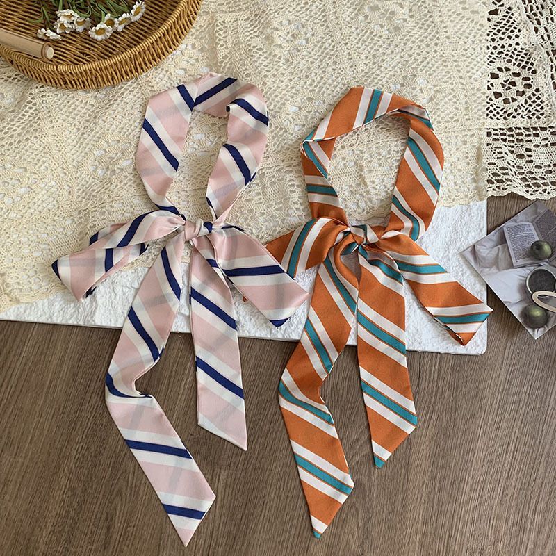 Fascia per capelli, fascia per capelli, cintura decorativa, sciarpa piccola versatile estiva di alta qualità a doppio strato a pois_voghion.com