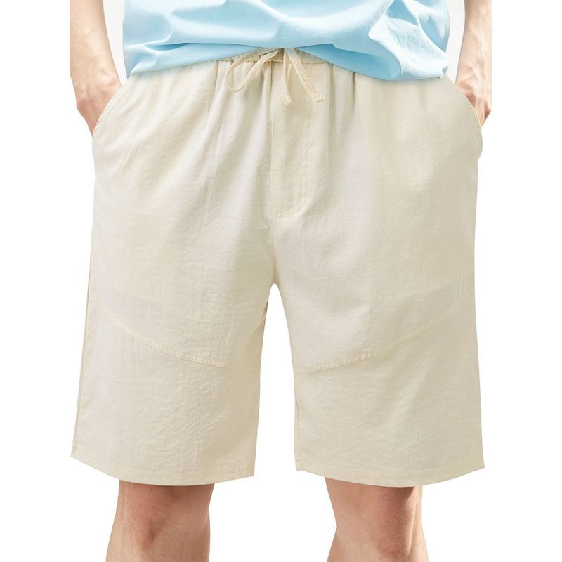 Unbeatable Quality TK Summer Men's Loose And Simple Casual Sports Solid Color Drawstring Breathable Beach Shorts_voghion.com
