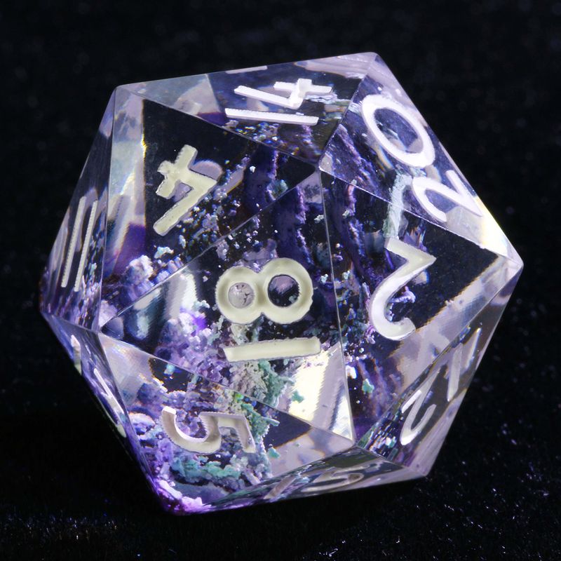 9 polyedrische Würfel D und D Sets Nocturne Violet für Dungeons Dragons RPG_voghion.com