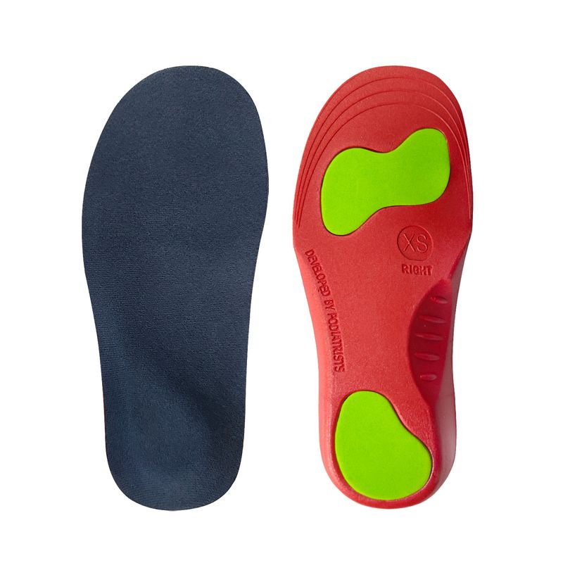Children's inward facing toe shaped corrective insoles for inward outward turned XO shaped legs, baby flat feet support orthotic insoles _voghion.com