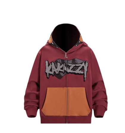 felpa con cappuccio hip-hop da uomo Nuova giacca con cerniera in stile americano con cappuccio stampato alla moda kakazzy_voghion.com