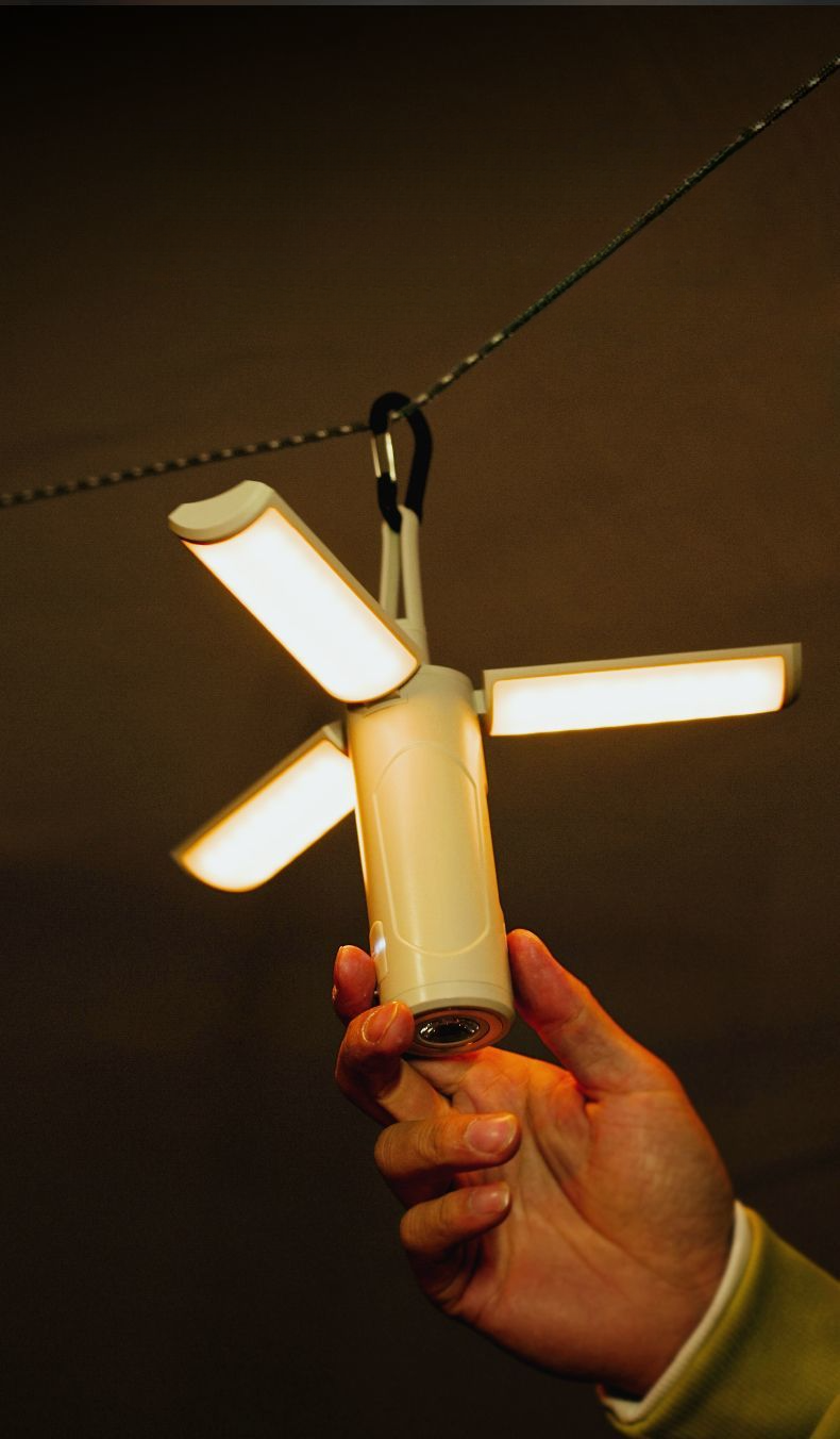 Wolsen Outdoor Magnetic Camping Lantern Multifunctional Portable Long Battery Life Desk Lamp Strong Light Flashlight_voghion.com