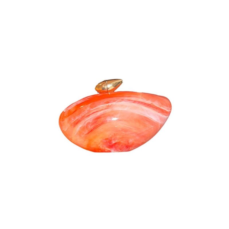 Neue Mode Marmor Muster Acryl Damen Clutch Nischendesign Oval Abend Umhängetasche_voghion.com