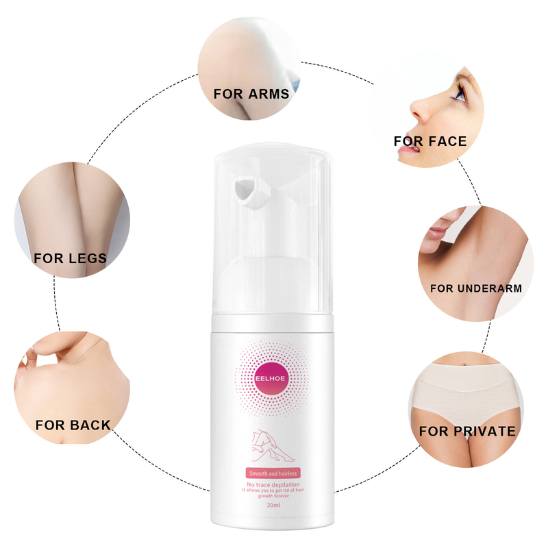 EELHOE mousse al miele spray per la rimozione dei peli delle ascelle e delle gambe, schiuma idratante delicata sulla pelle e non irritante_voghion.com
