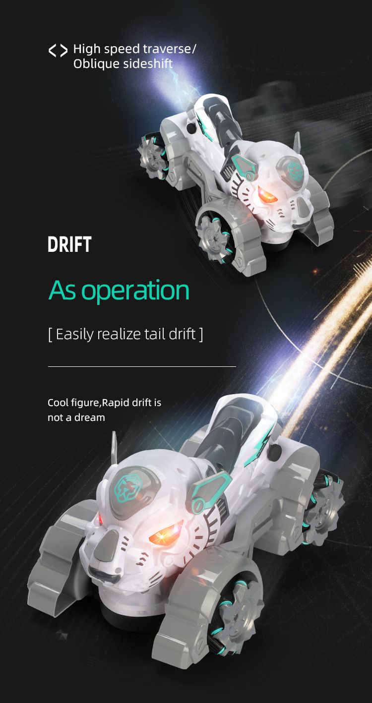 Tiger Drift spray Racing Music Light High Speed 2.4g Remote Control Children's Electric Toy Car_voghion.com