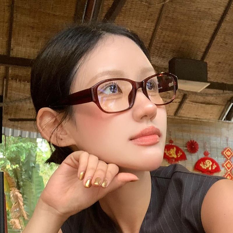 American Style Fall And Winter Ancora Red Women's Frames Ultra-lightweight Elegant Solid Color Soft Girl_voghion.com