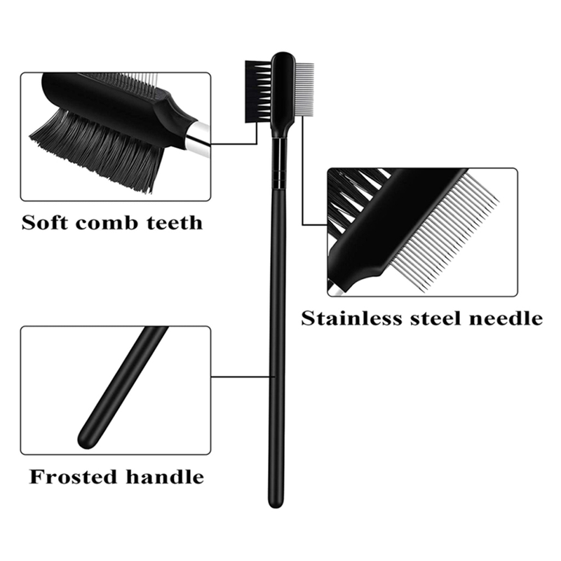 Multi-function Double-sided Dog Eye Comb Brush Eyelash Brush Tear Stain Remover_voghion.com