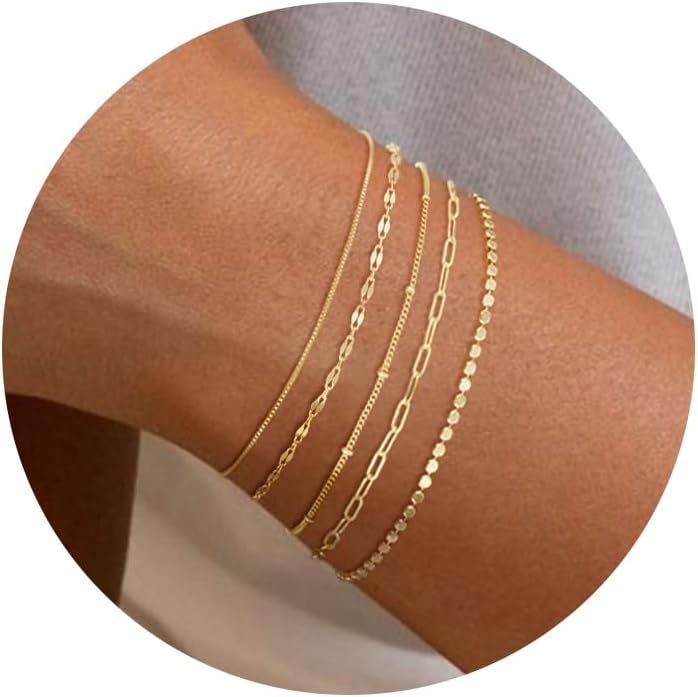 Pulsera de tenis con circonita cúbica, apilable, chapada en oro de 14 quilates, moderna e impermeable, con cierre de clip y corazón pequeño._voghion.com