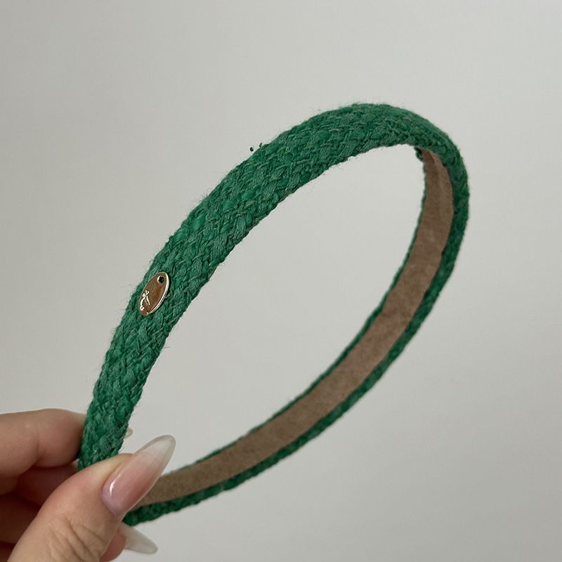 Cerchietto per capelli con fibbia in oro piccolo, stile coreano, retrò, fresco, tinta unita, bordo sottile, antiscivolo, semplice copricapo, stiratura dei capelli Nuovo_voghion.com