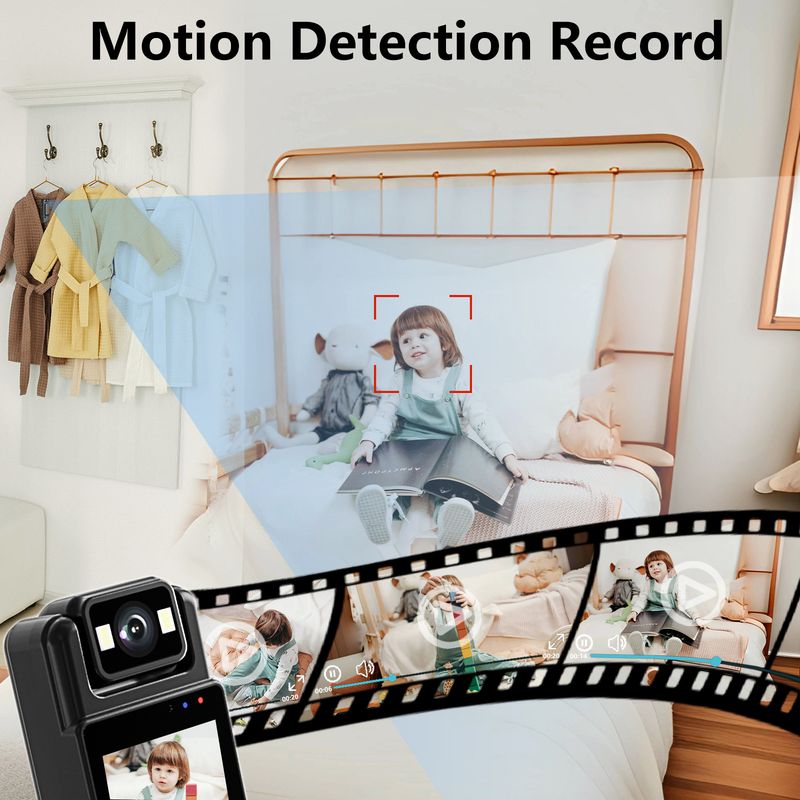 HD 1080P Portable Sports Camera – 1800° Rotating Action Cam For Outdoor, Meetings & Recording_voghion.com