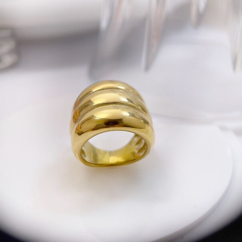Anello in acciaio inossidabile a tre strati per coppia, da donna, resistente allo sbiadimento, di nicchia_voghion.com
