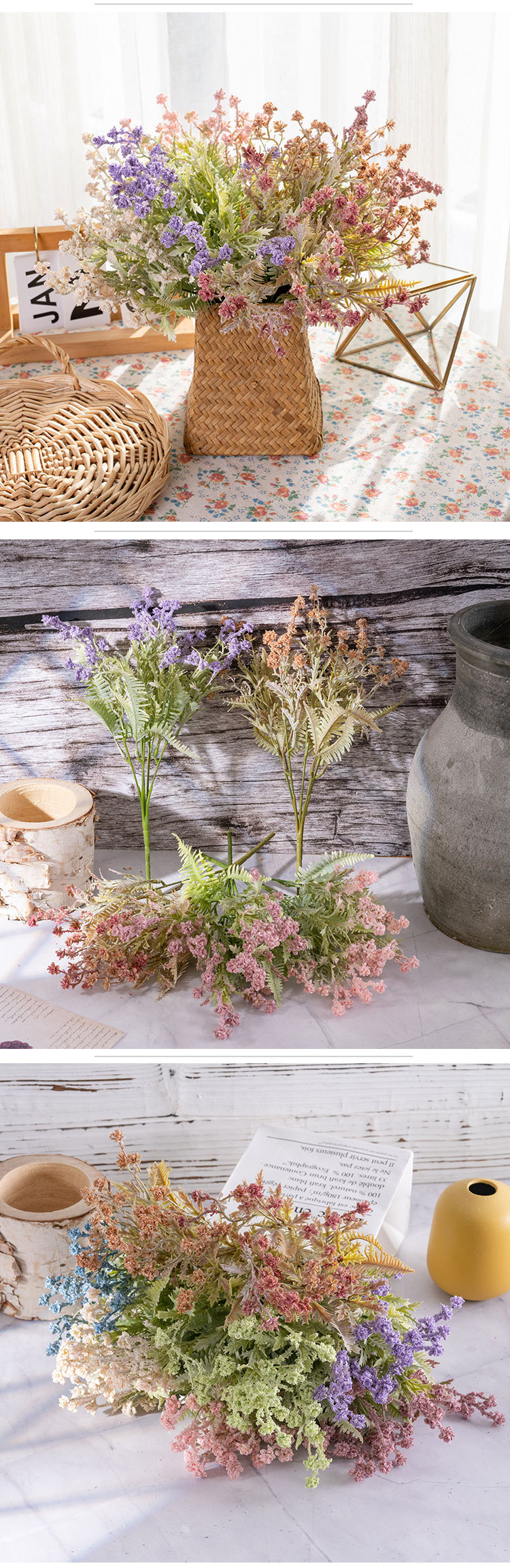 Fiori artificiali nuvola verde erba pianta decorazione della casa fiori finti di nozze_voghion.com
