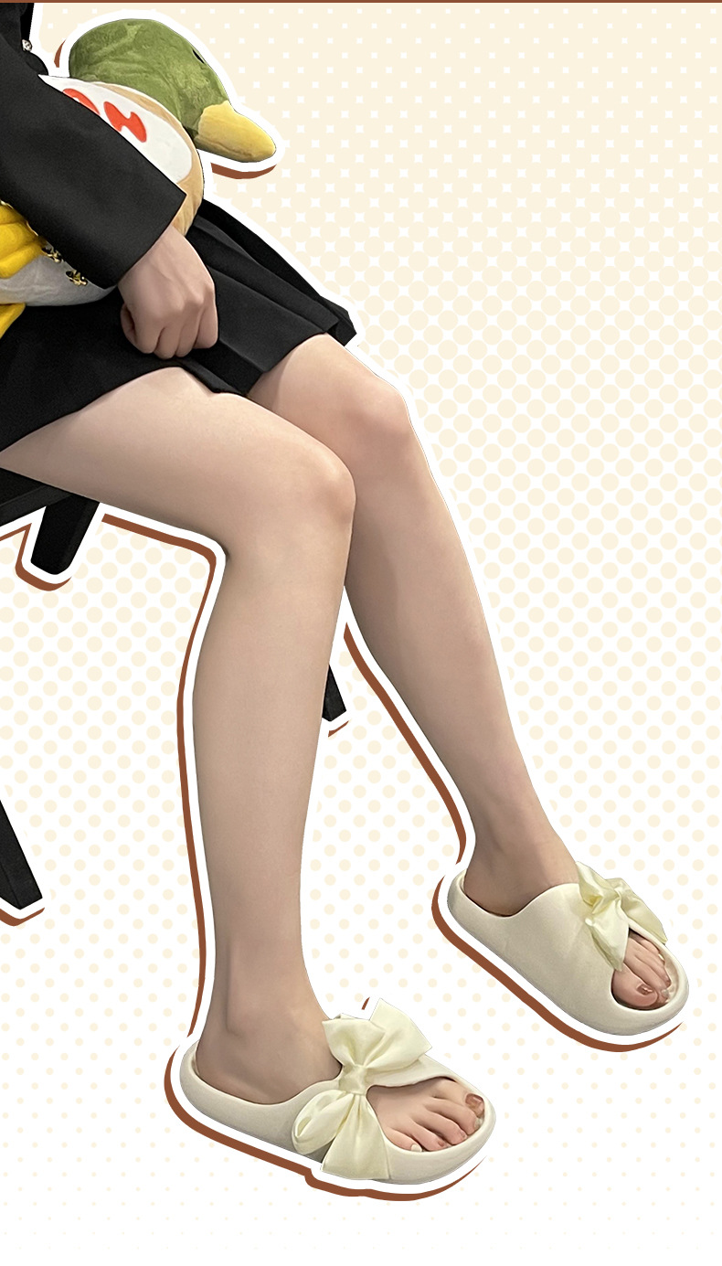 Douyin S Meistverkaufte Schleifensandalen für Frauen zum Tragen außerhalb des Hauses im Sommer, koreanische Mode-One-Line-Hausschuhe_voghion.com