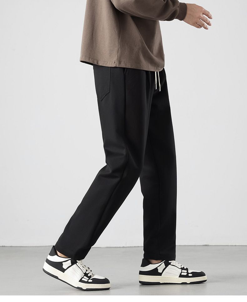 Pantaloni alla moda a gamba dritta casual per uomo, nuovi prodotti autunno inverno, pantaloni in cotone tencel lyocell, larghi e versatili da uomo_voghion.com