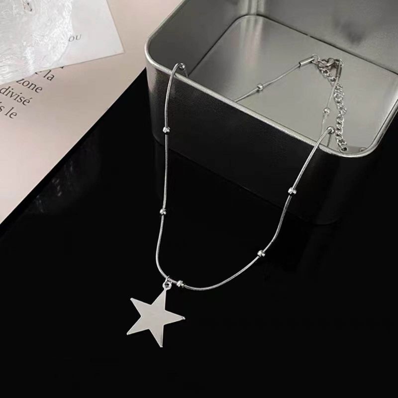2025 Nieuwe aankomsten Elegante Y2K-sterketting, roestvrij staal, perfect voor vrouwen en meisjes_voghion.com