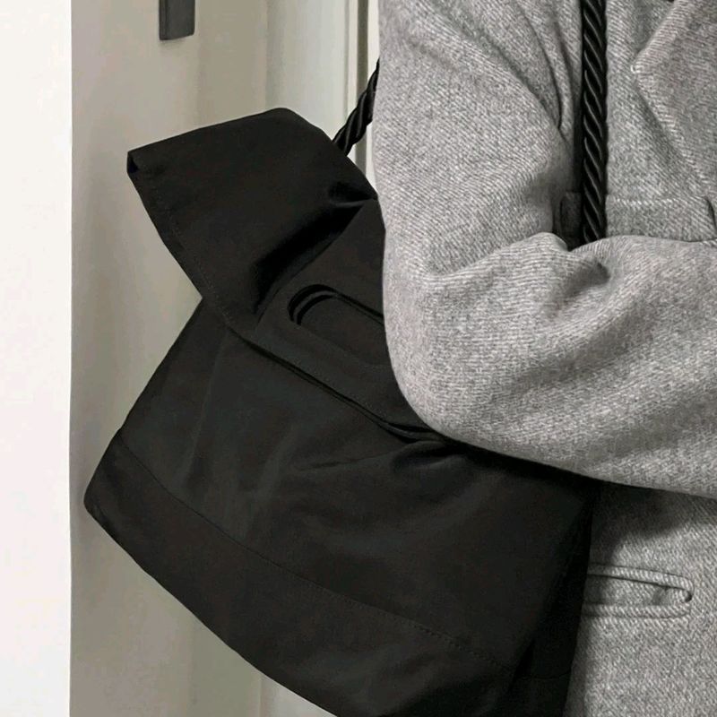 Borsa a tracolla monospalla in nylon stile coreano per il ritorno a scuola 2023, da donna, nuova borsa a tracolla per studenti universitari, grande capacità_voghion.com